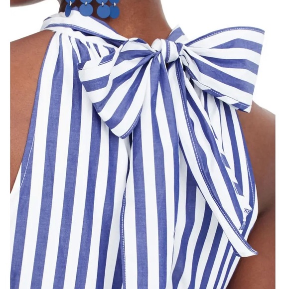J. Crew Blue and White Stripped Jumpsuit - Picture 4 of 4